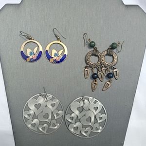 3 pairs of fashion earring